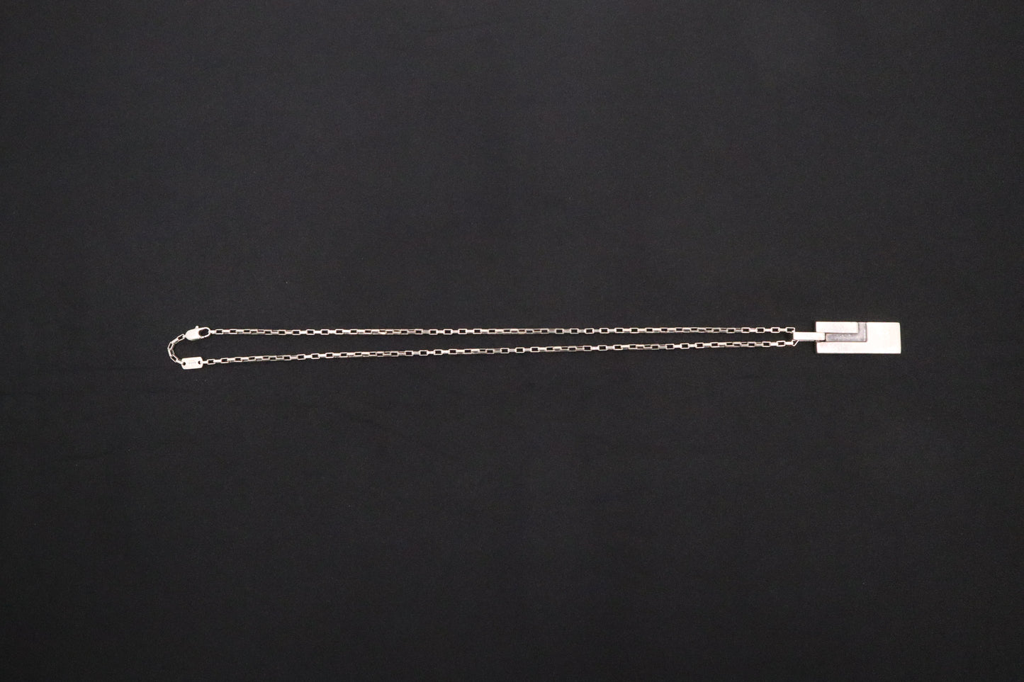 Gucci Rectangle Necklace in Sterling Silver
