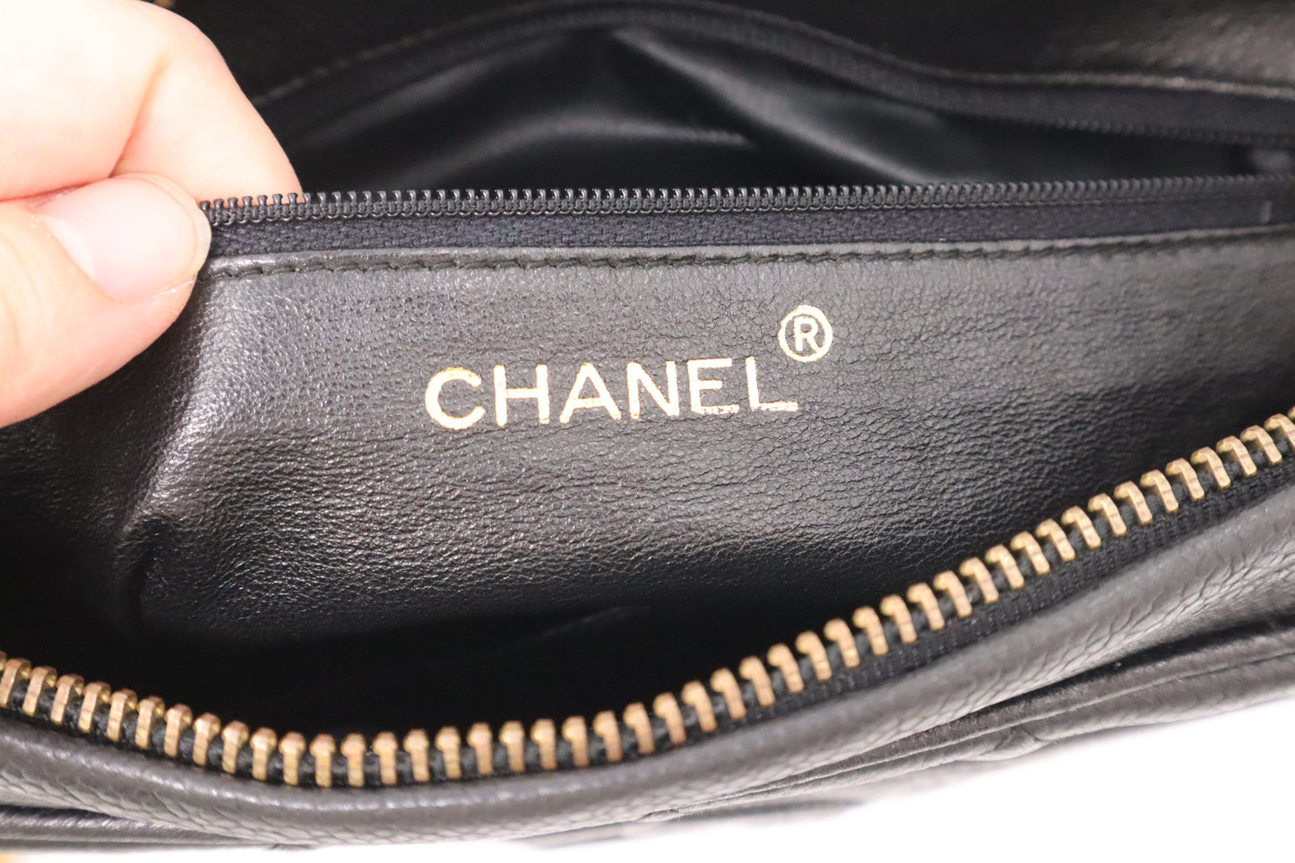 Chanel Camera Bag in Black Caviar Leather