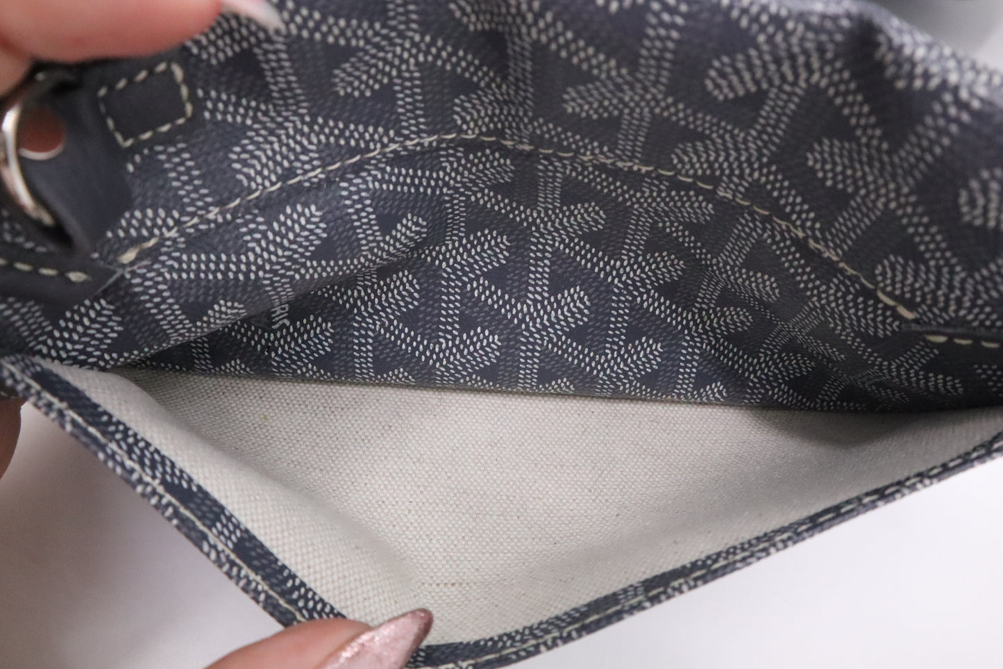 Goyard Saint Louis PM in Grey Goyardine Canvas
