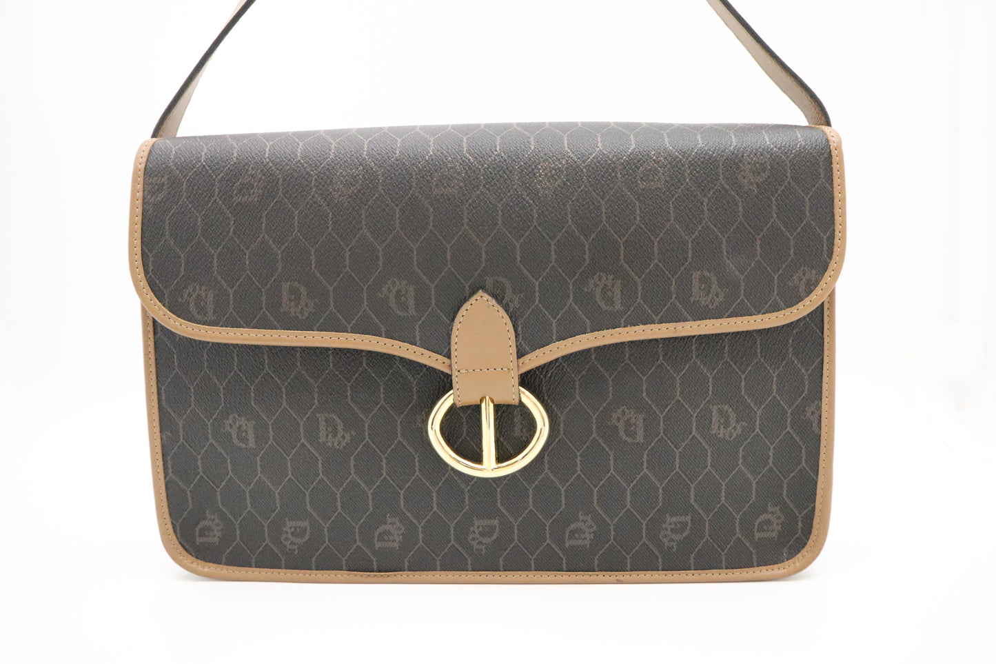 Dior Shoulder Bag in Black Honeycomb Canvas