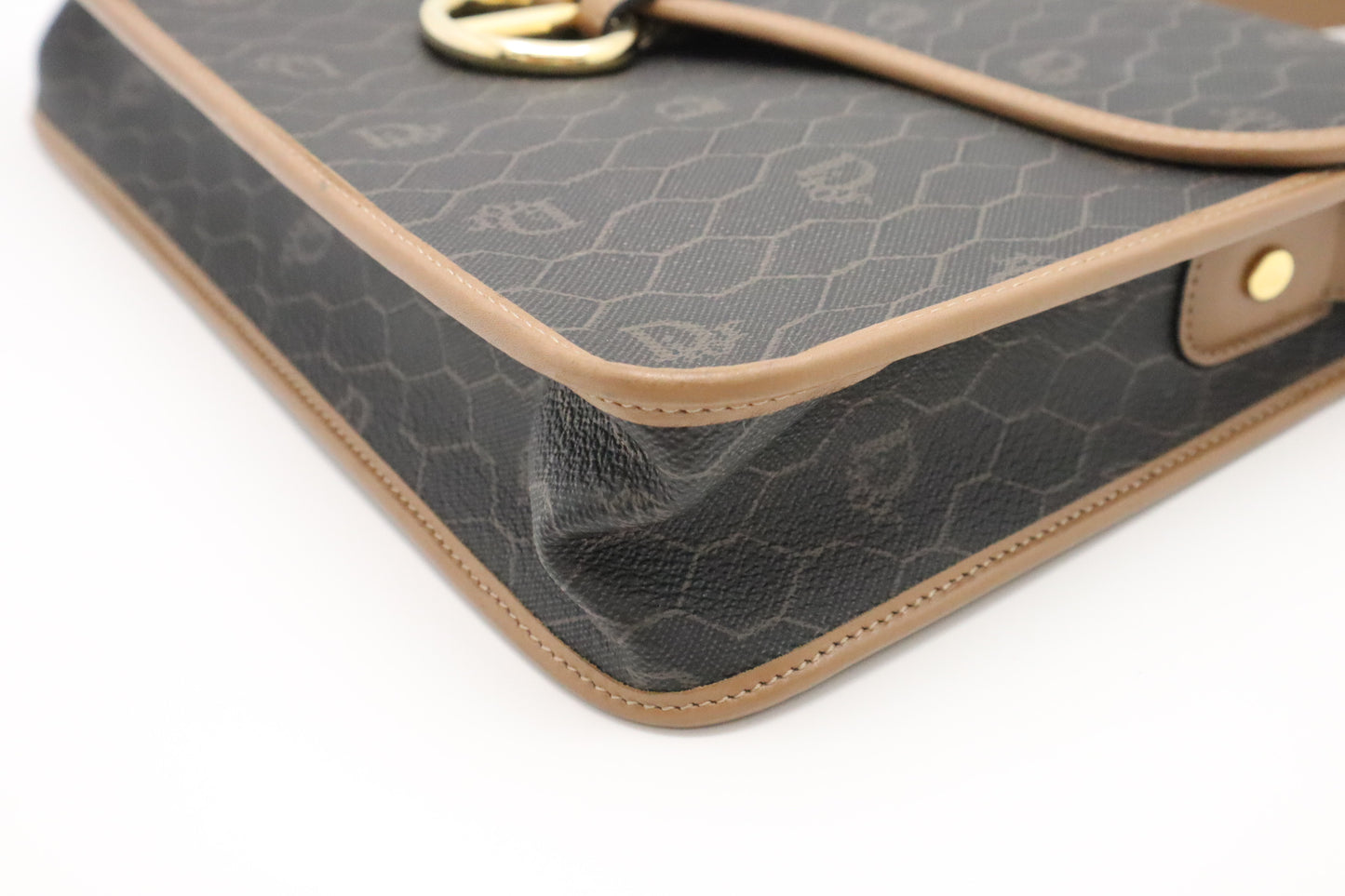 Dior Shoulder Bag in Black Honeycomb Canvas