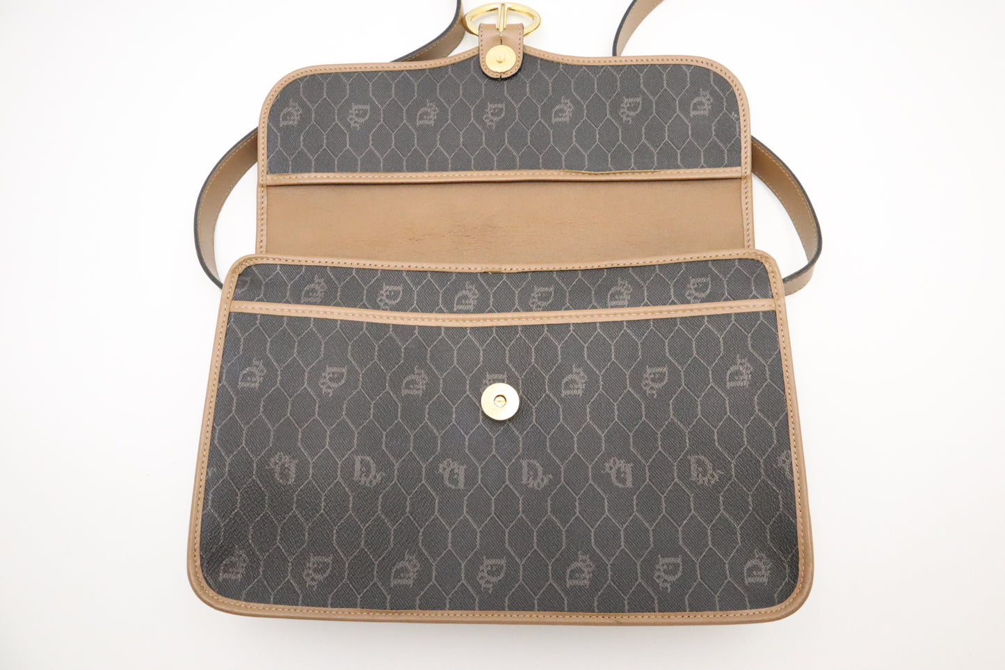 Dior Shoulder Bag in Black Honeycomb Canvas