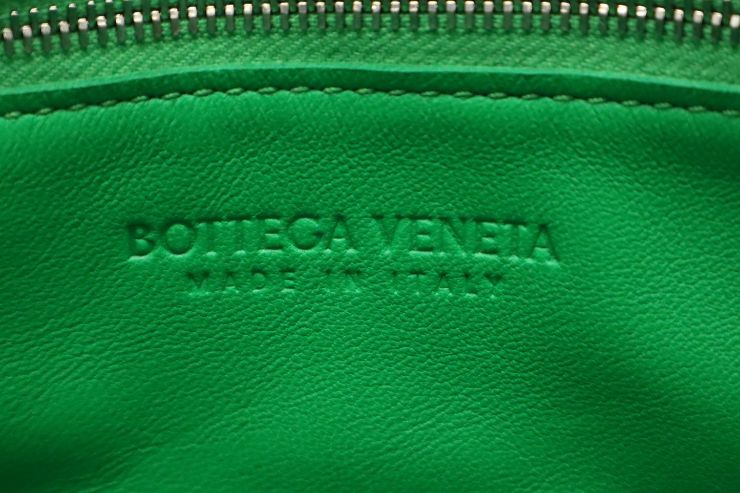 Bottega Veneta Cassette in Green Intrecciato Leather