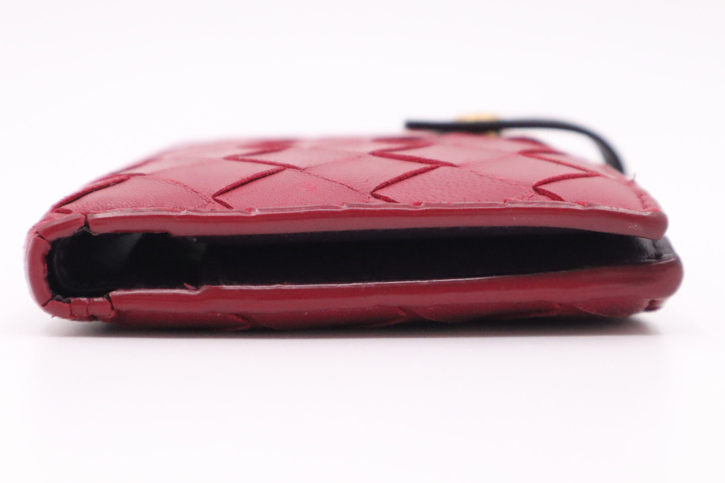 Bottega Veneta Wallet in Burgundy Intrecciato Leather