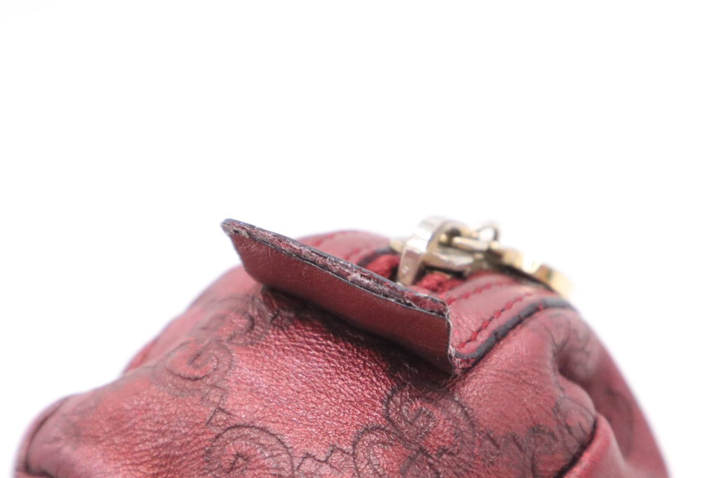 Gucci Cosmetics Pouch in Burgundy Guccissima Leather