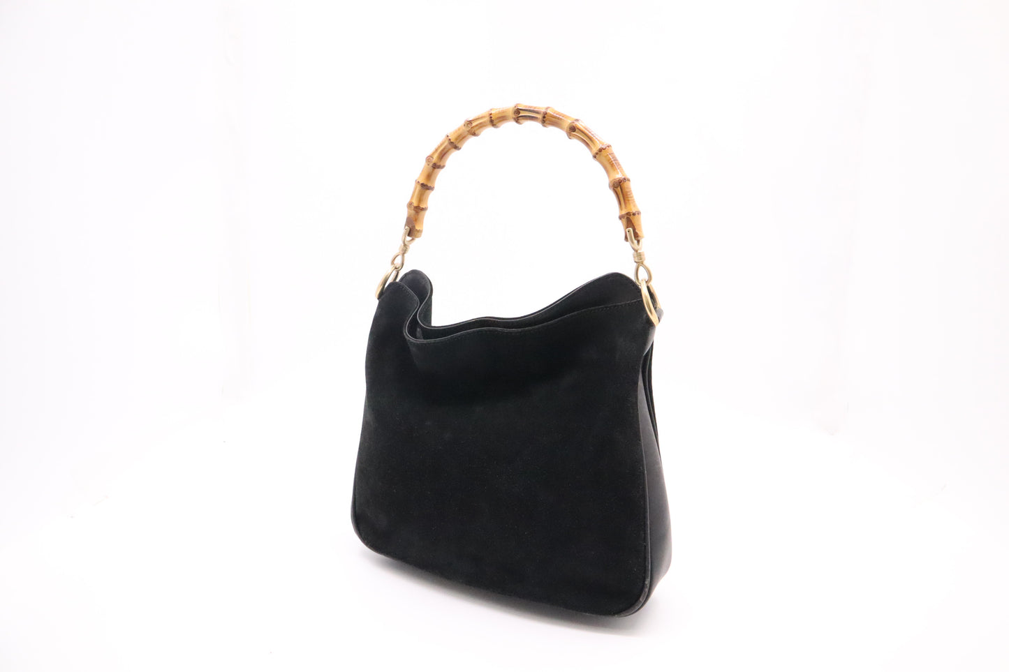 Gucci Shoulder Bag in Black Leather and Suede
