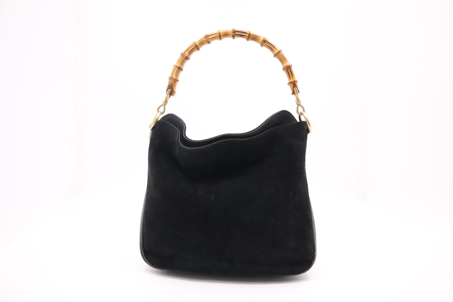 Gucci Shoulder Bag in Black Leather and Suede