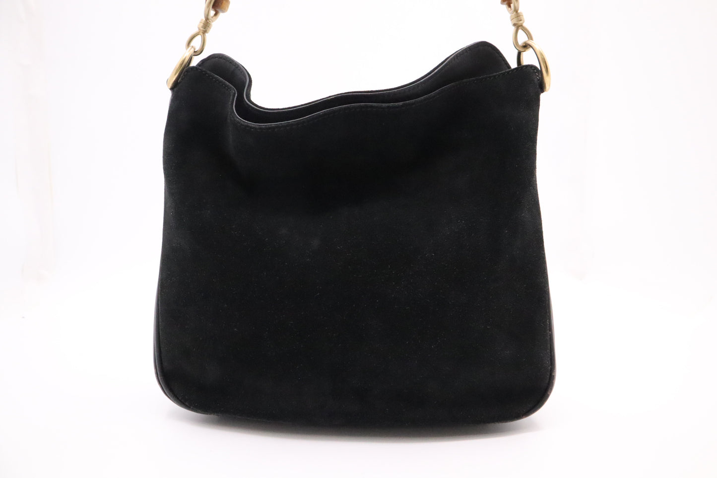 Gucci Shoulder Bag in Black Leather and Suede