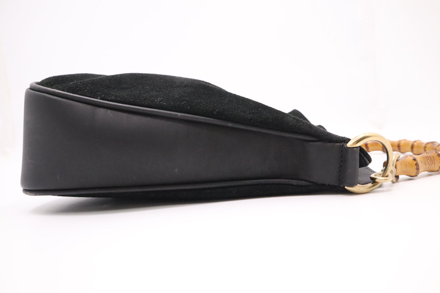 Gucci Shoulder Bag in Black Leather and Suede
