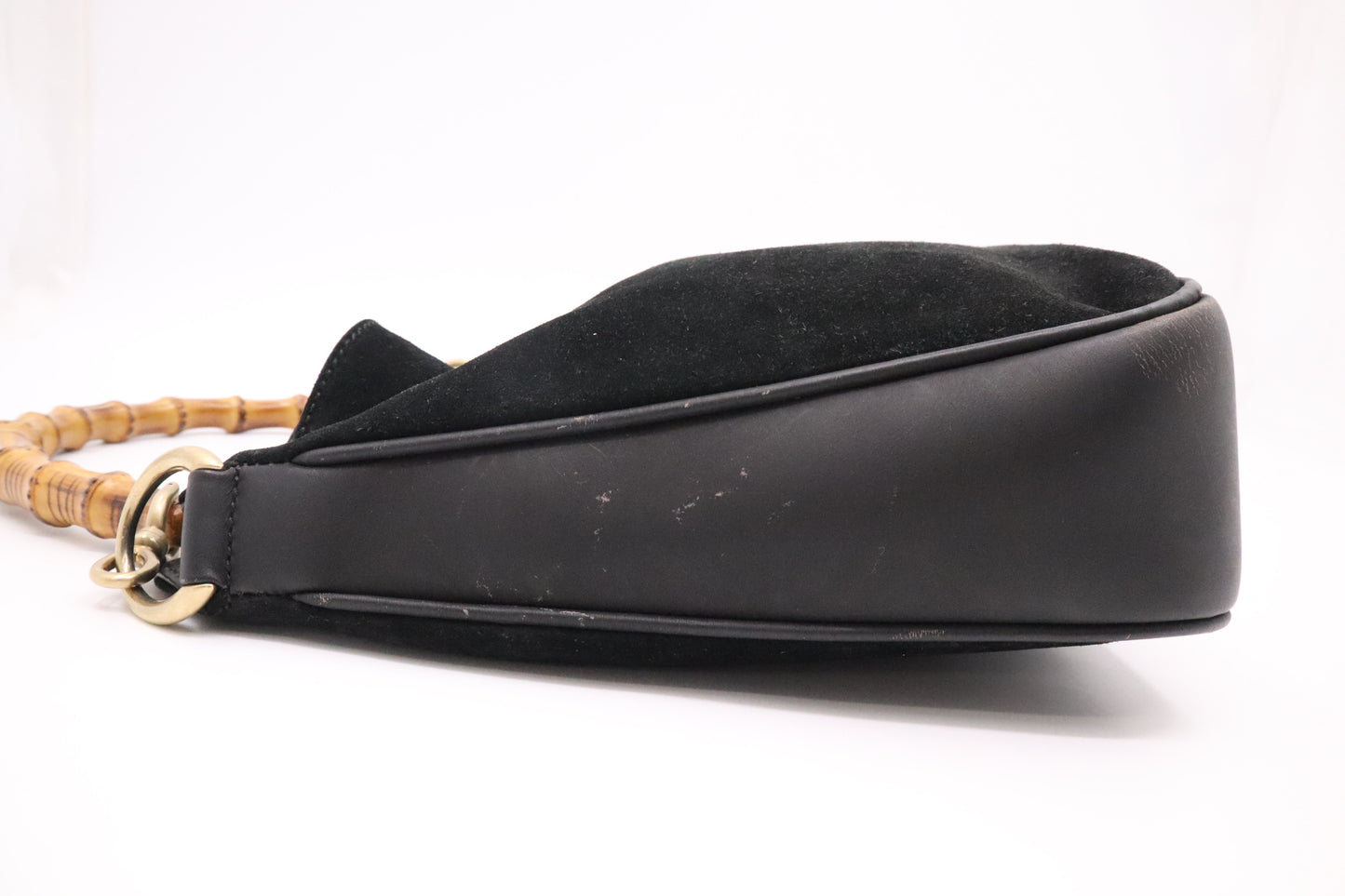 Gucci Shoulder Bag in Black Leather and Suede