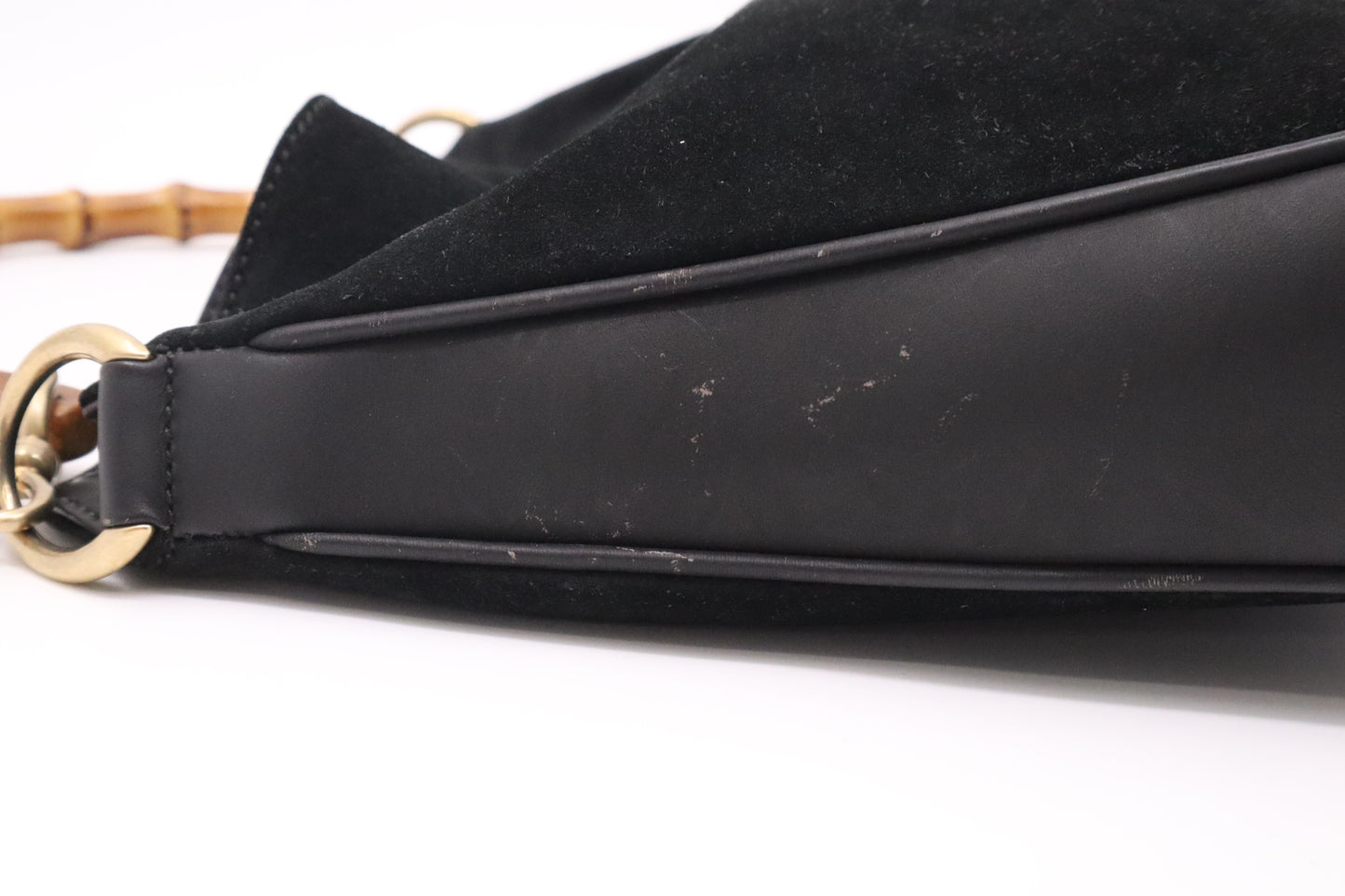 Gucci Shoulder Bag in Black Leather and Suede