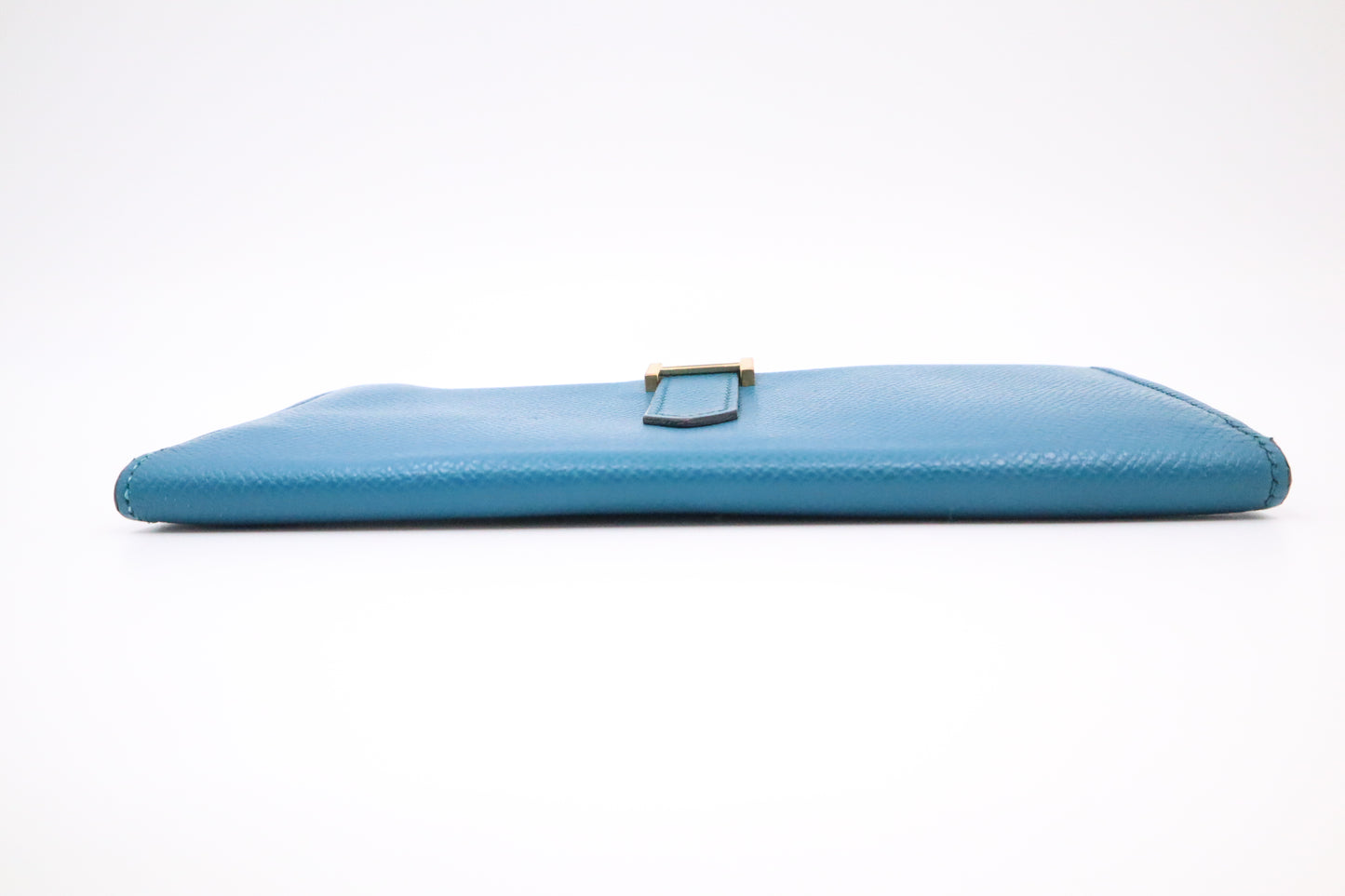 Hermes Bearn Wallet in Blue Leather