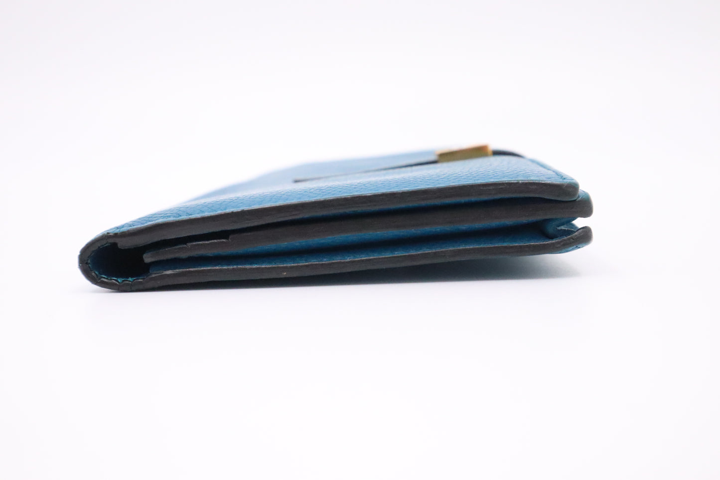 Hermes Bearn Wallet in Blue Leather