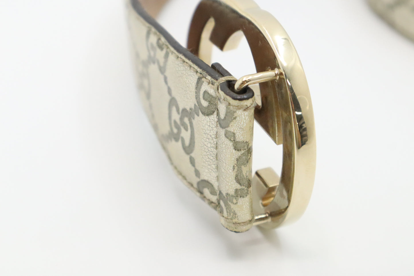 Gucci Belt in Gold GG Canvas