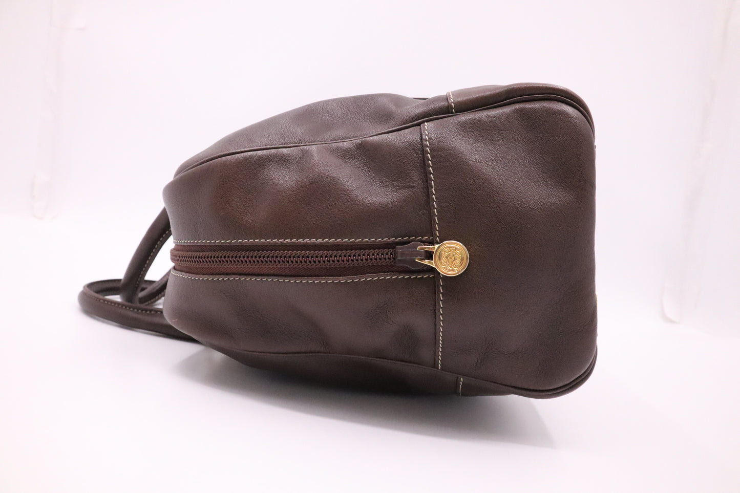Loewe Bowling Bag in Brown Leather