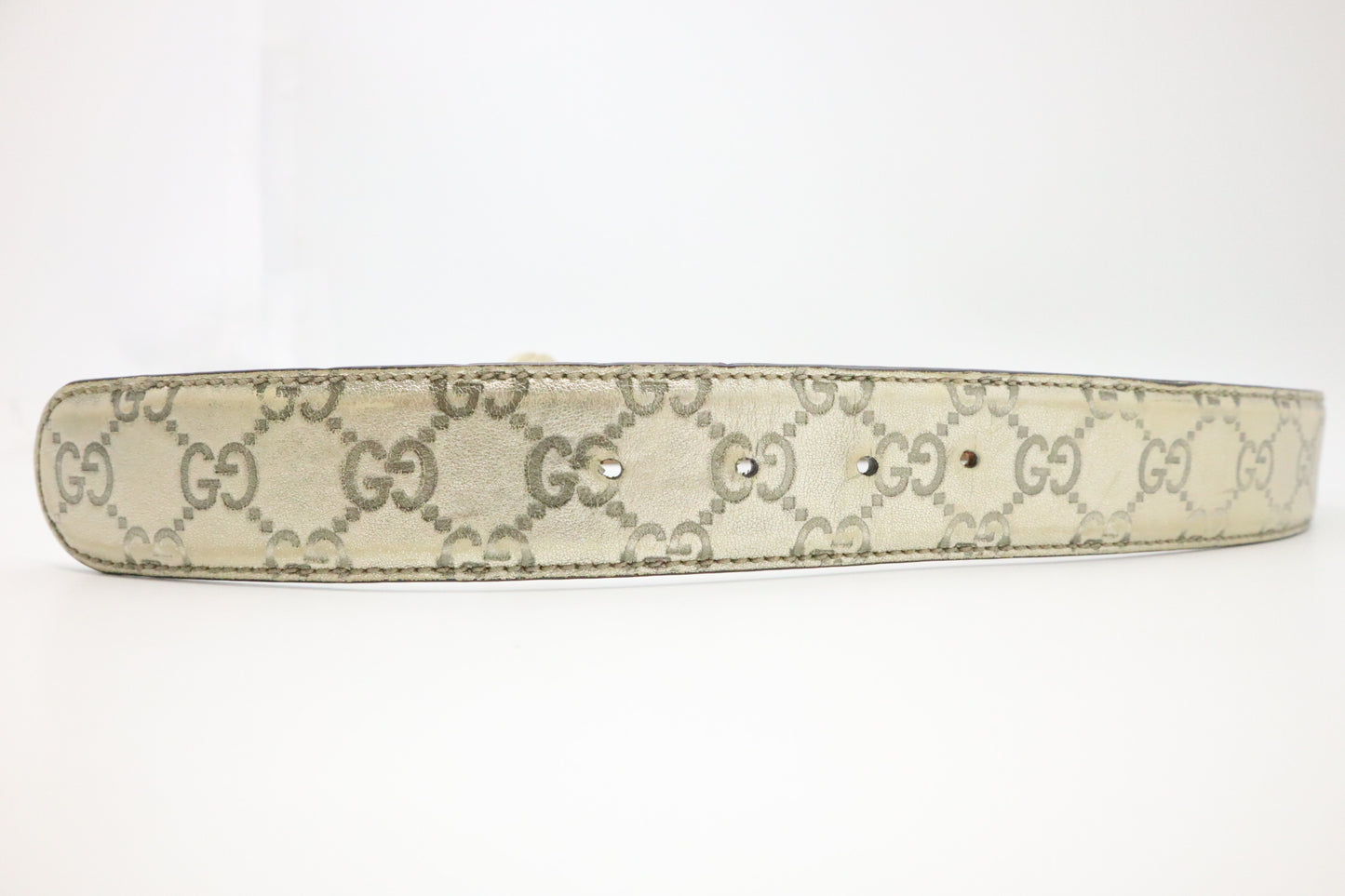 Gucci Belt in Gold GG Canvas