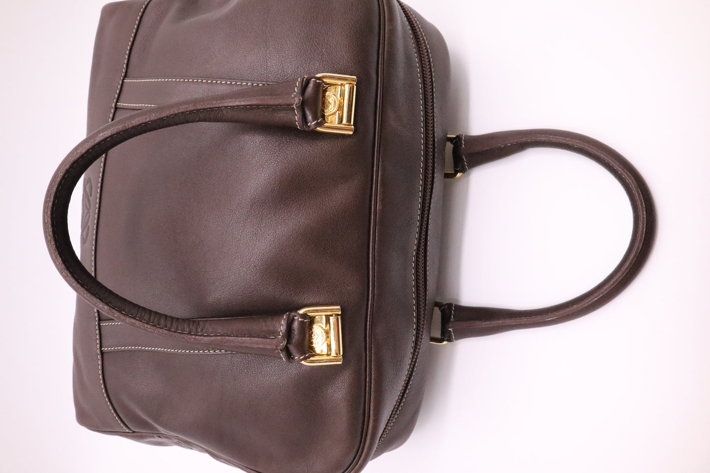 Loewe Bowling Bag in Brown Leather