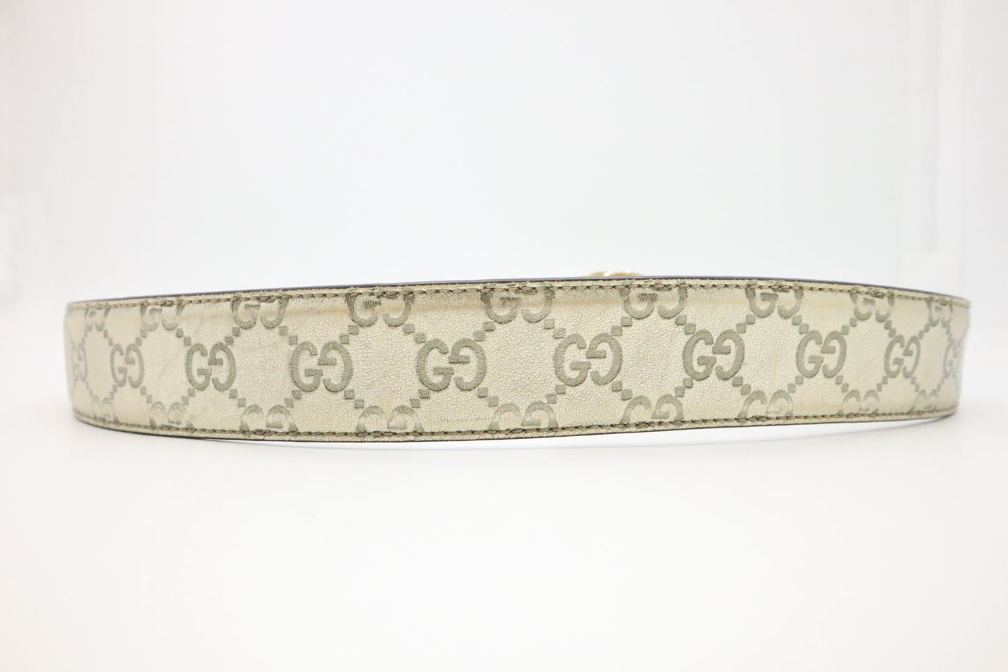 Gucci Belt in Gold GG Canvas