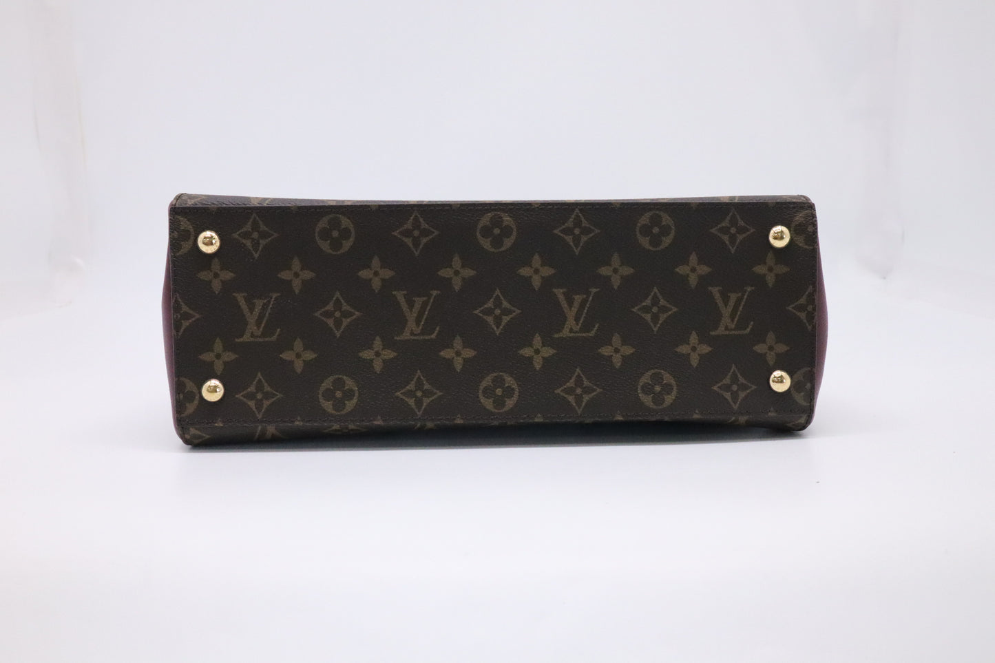 Louis Vuitton Florine Shoulder Bag in Burgundy Leather and Monogram Canvas