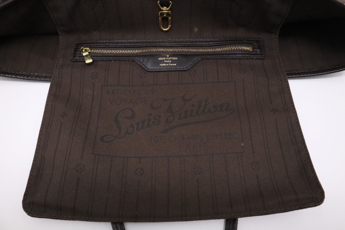 Louis Vuitton Mini Lin Idylle Neverfull MM Tote Bag in Ebene Monogram