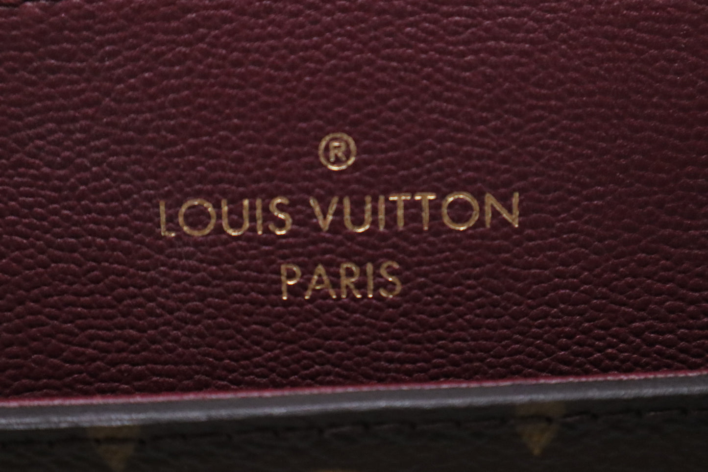 Louis Vuitton Florine Shoulder Bag in Burgundy Leather and Monogram Canvas