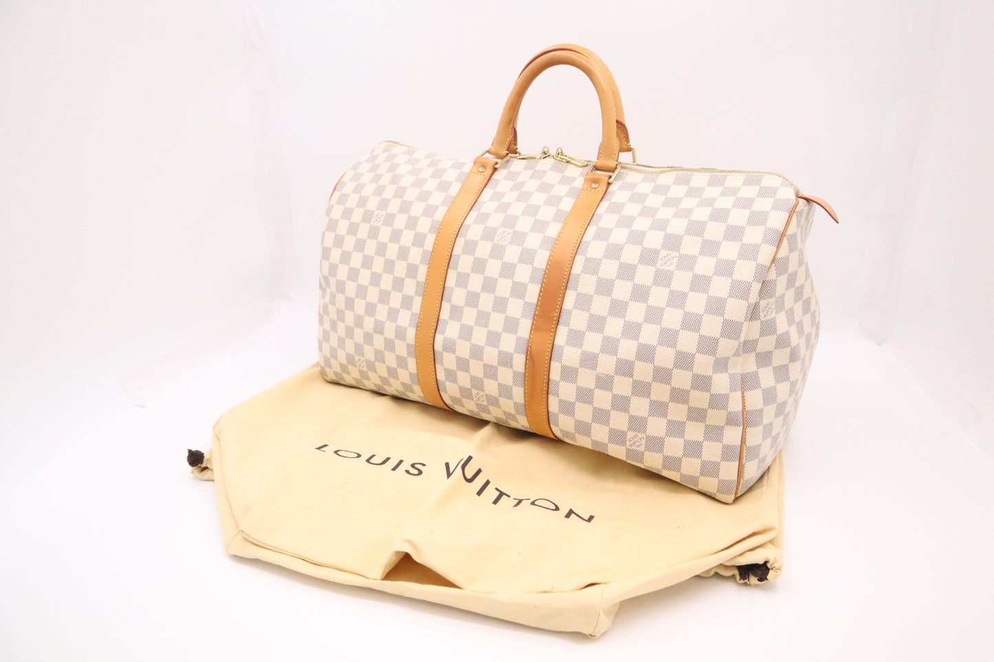 Louis Vuitton Keepall 50 in Damier Azur Canvas