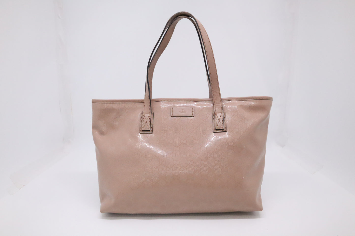 Gucci Inprime Tote in Pink Coated Canvas