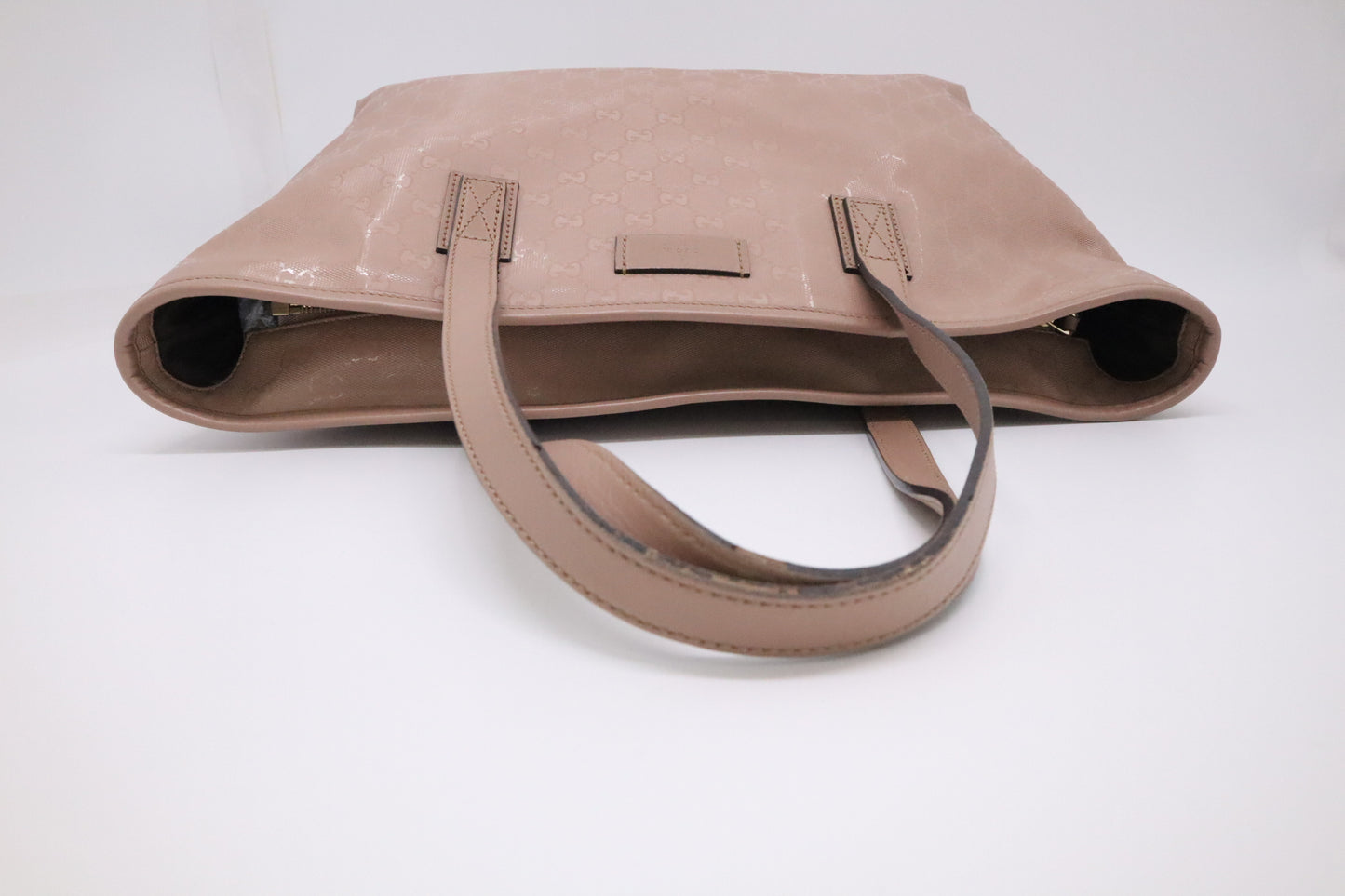 Gucci Inprime Tote in Pink Coated Canvas