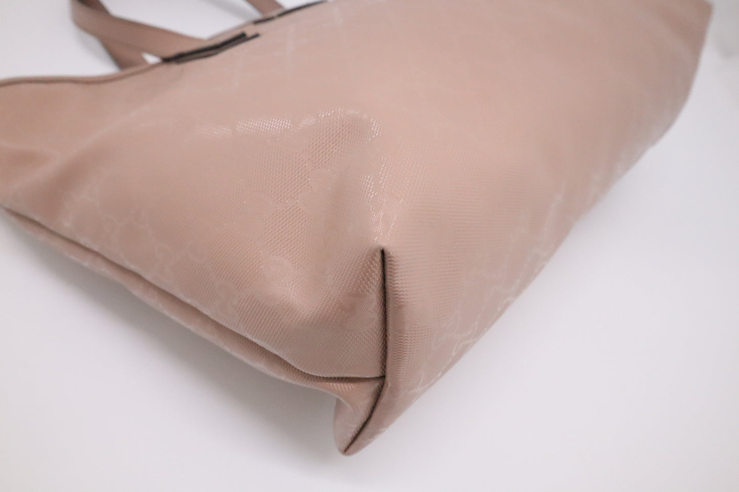 Gucci Inprime Tote in Pink Coated Canvas