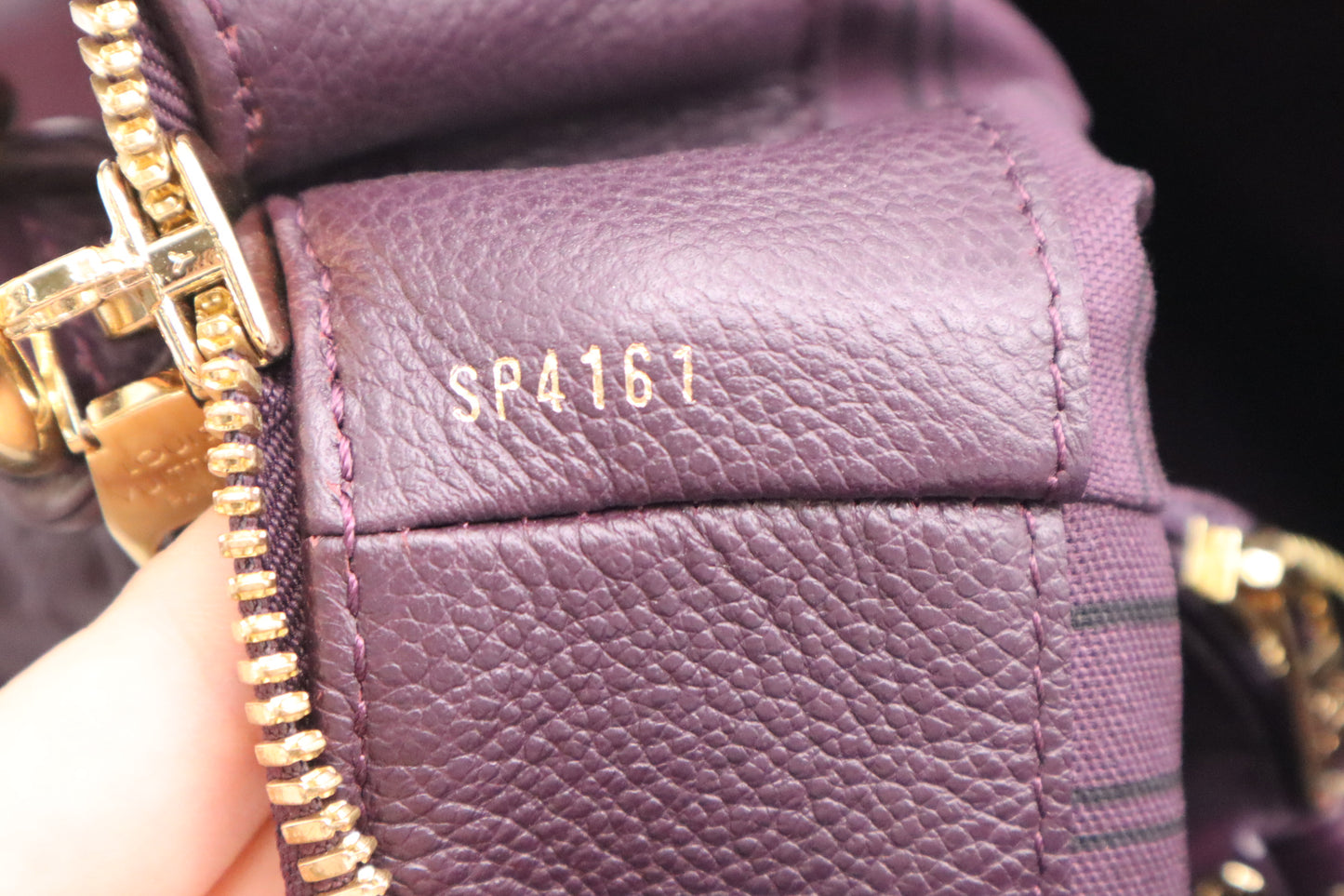 Louis Vuitton Audacieuse in Purple Empreinte Leather