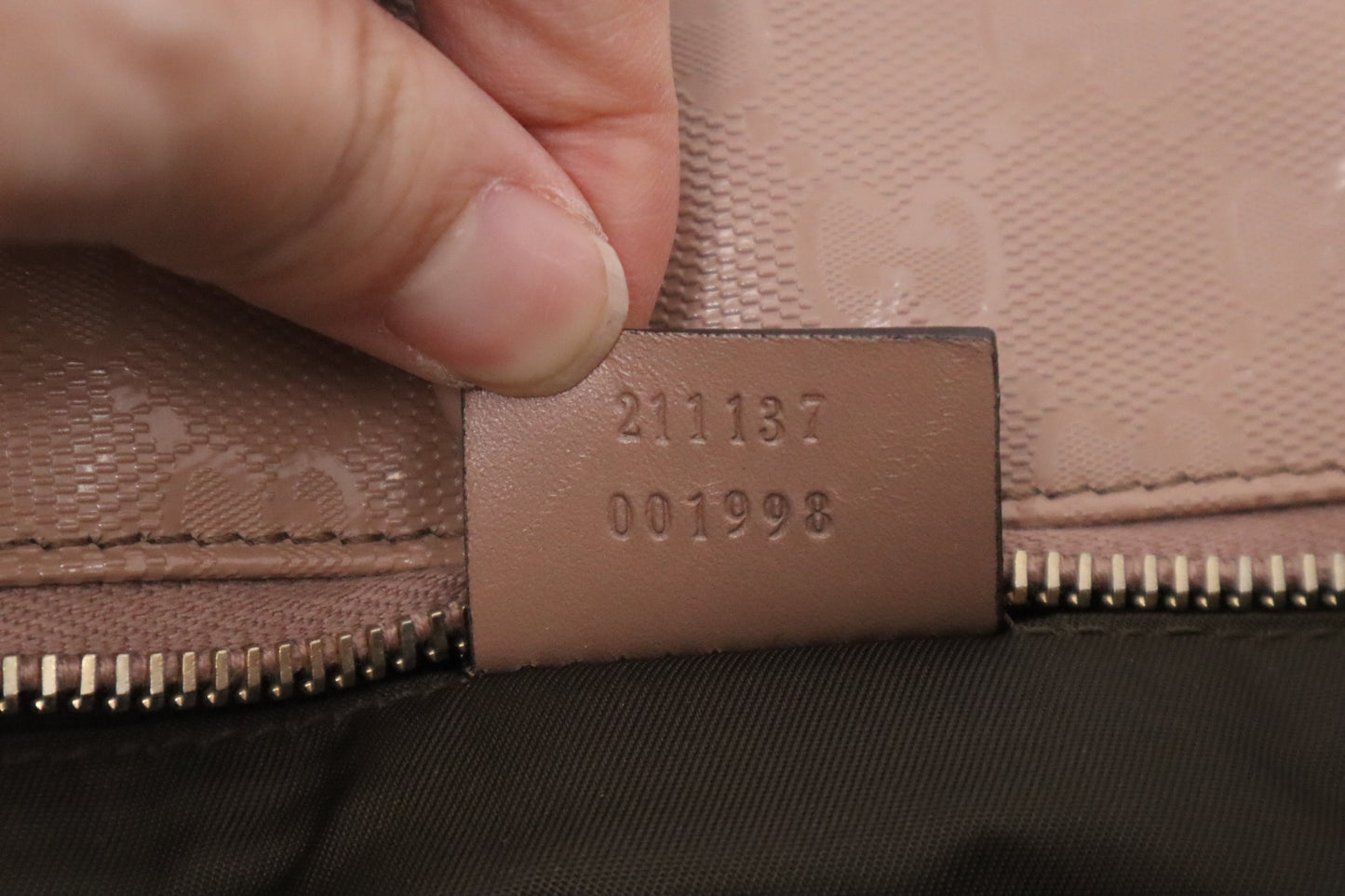 Gucci Inprime Tote in Pink Coated Canvas