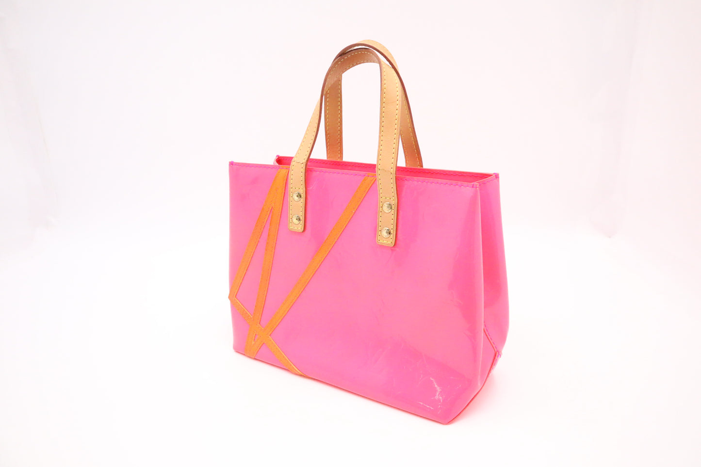 Louis Vuitton x Robert Wilson Reade PM in Pink & Orange Vernis Leather