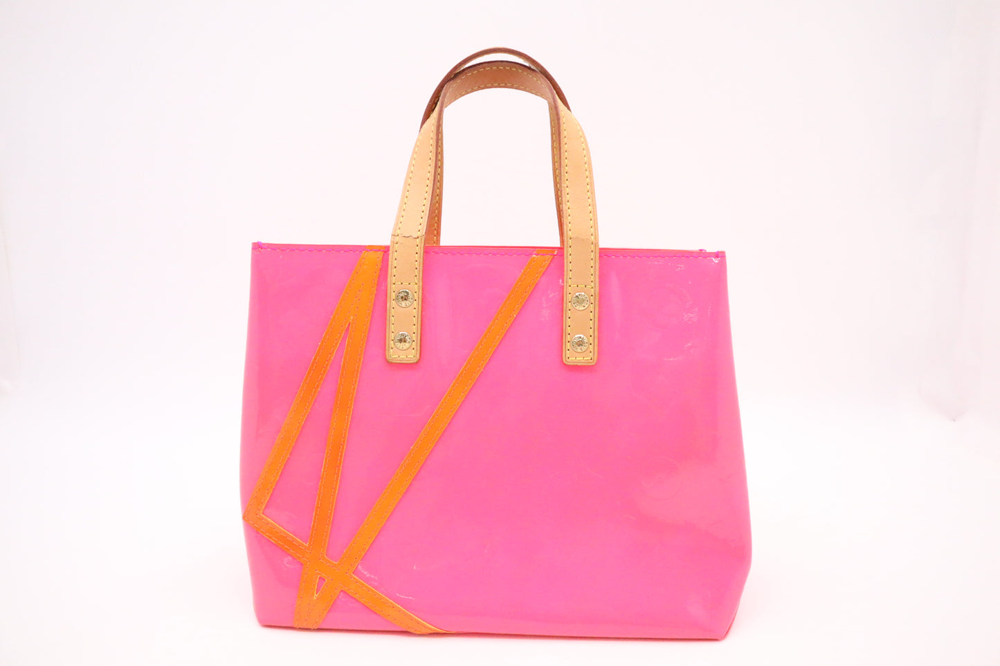 Louis Vuitton x Robert Wilson Reade PM in Pink & Orange Vernis Leather