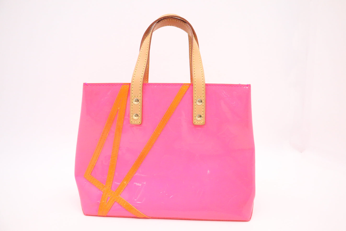 Louis Vuitton x Robert Wilson Reade PM in Pink & Orange Vernis Leather