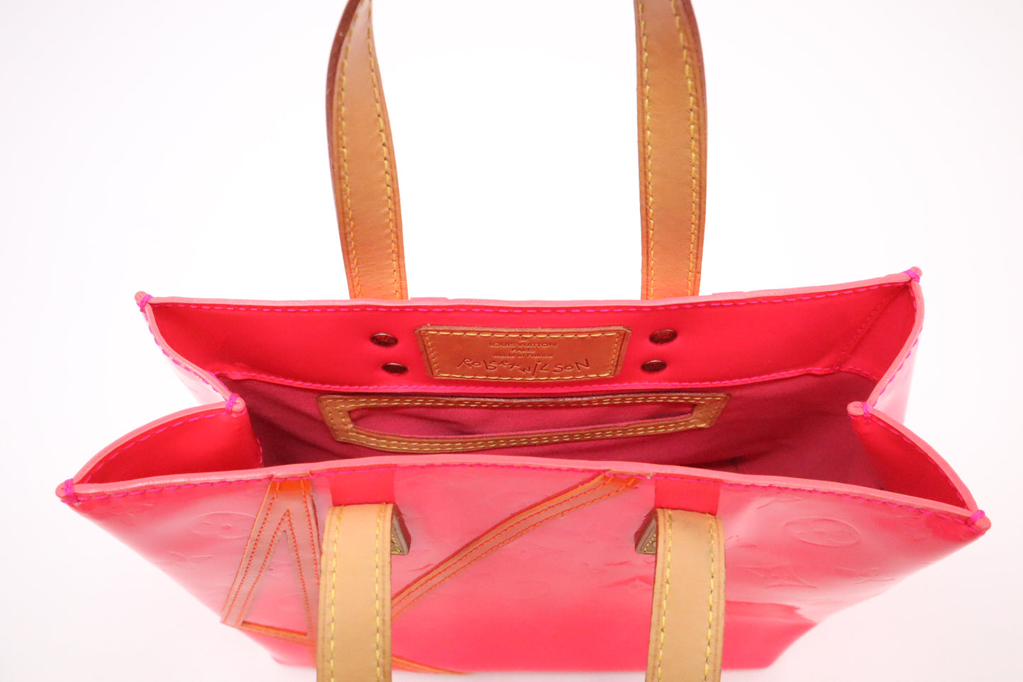 Louis Vuitton x Robert Wilson Reade PM in Pink & Orange Vernis Leather