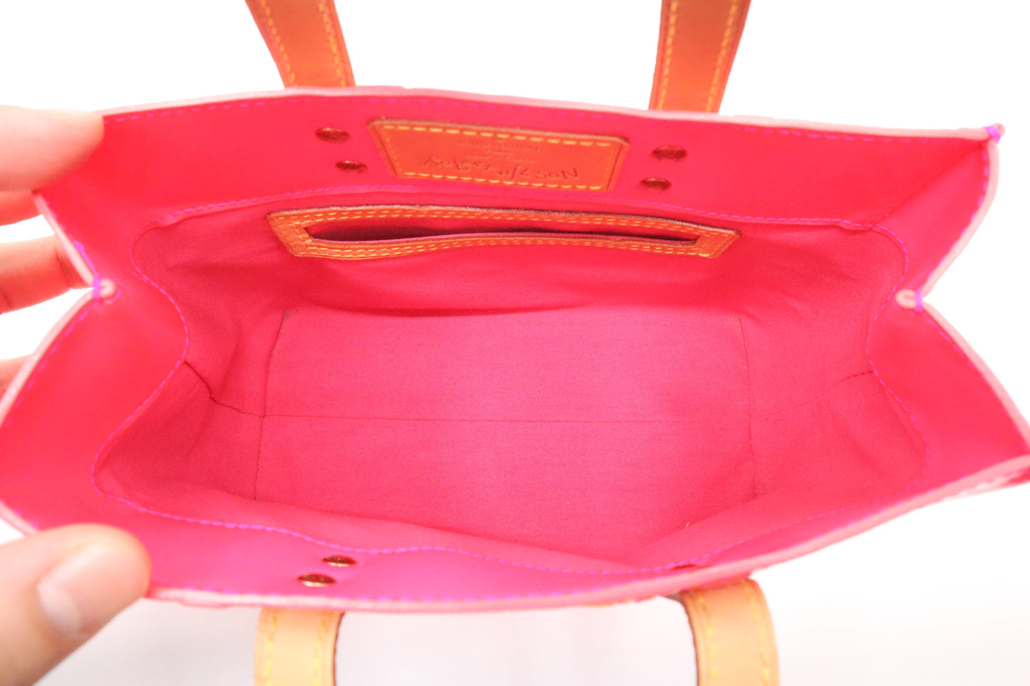 Louis Vuitton x Robert Wilson Reade PM in Pink & Orange Vernis Leather
