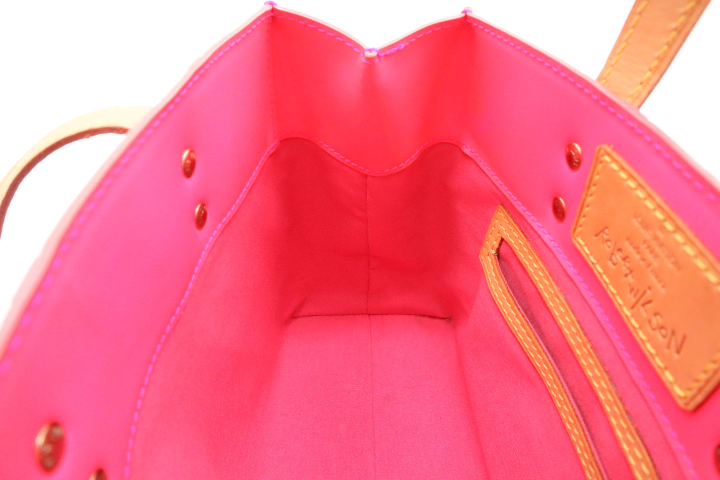 Louis Vuitton x Robert Wilson Reade PM in Pink & Orange Vernis Leather