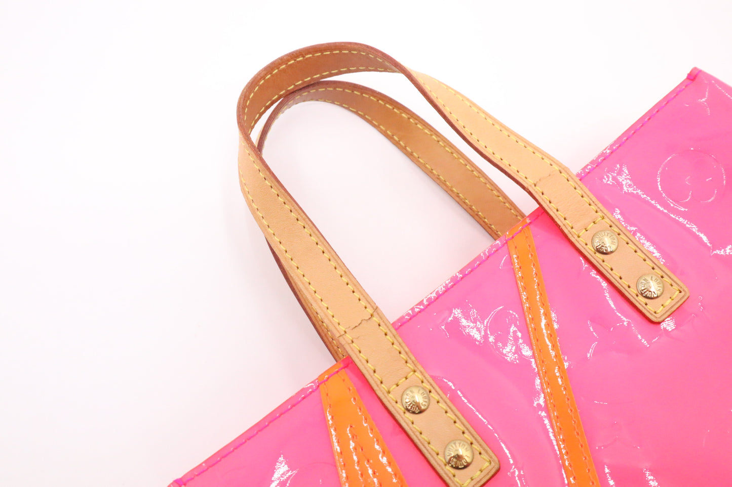Louis Vuitton x Robert Wilson Reade PM in Pink & Orange Vernis Leather