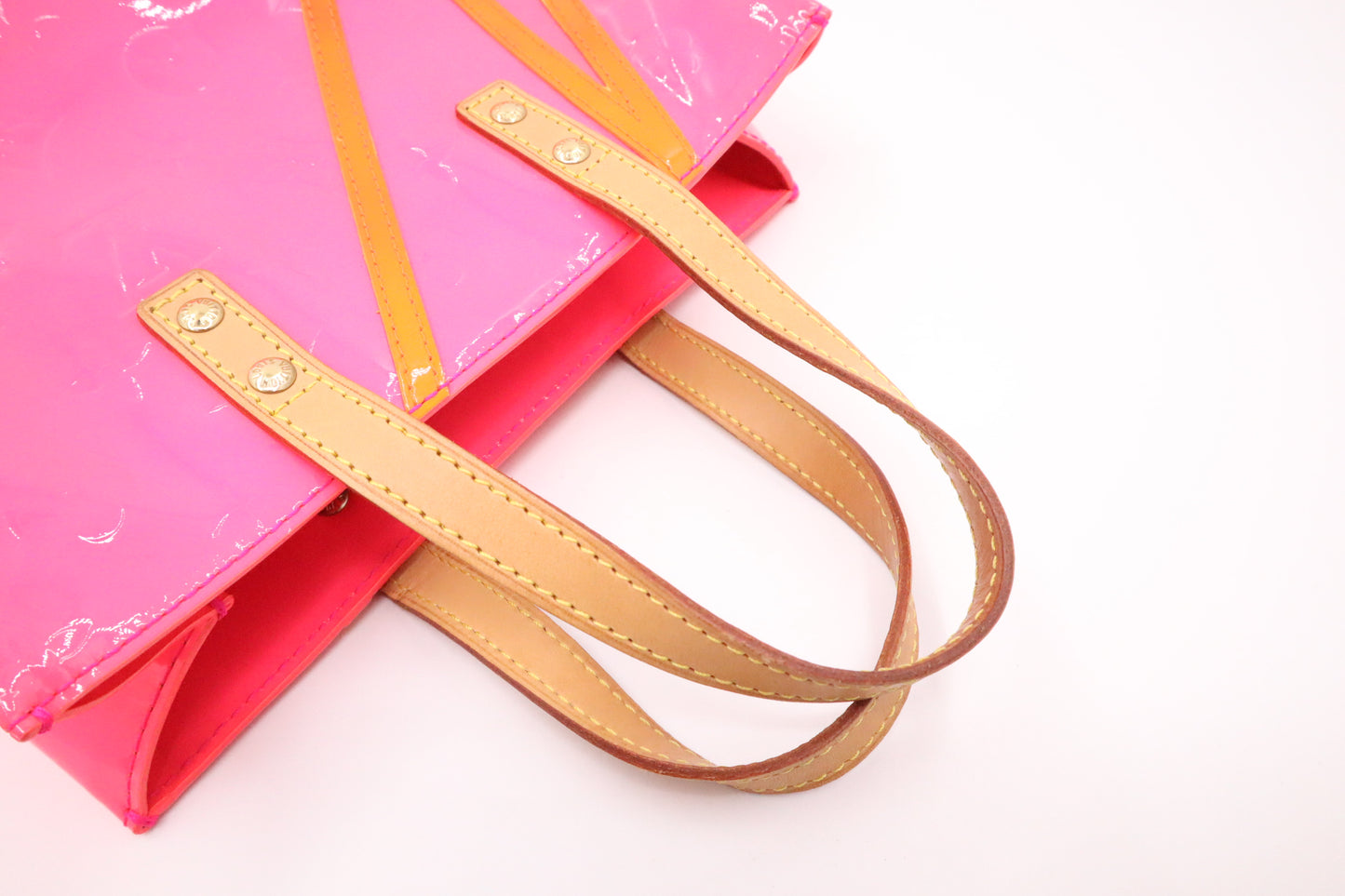 Louis Vuitton x Robert Wilson Reade PM in Pink & Orange Vernis Leather