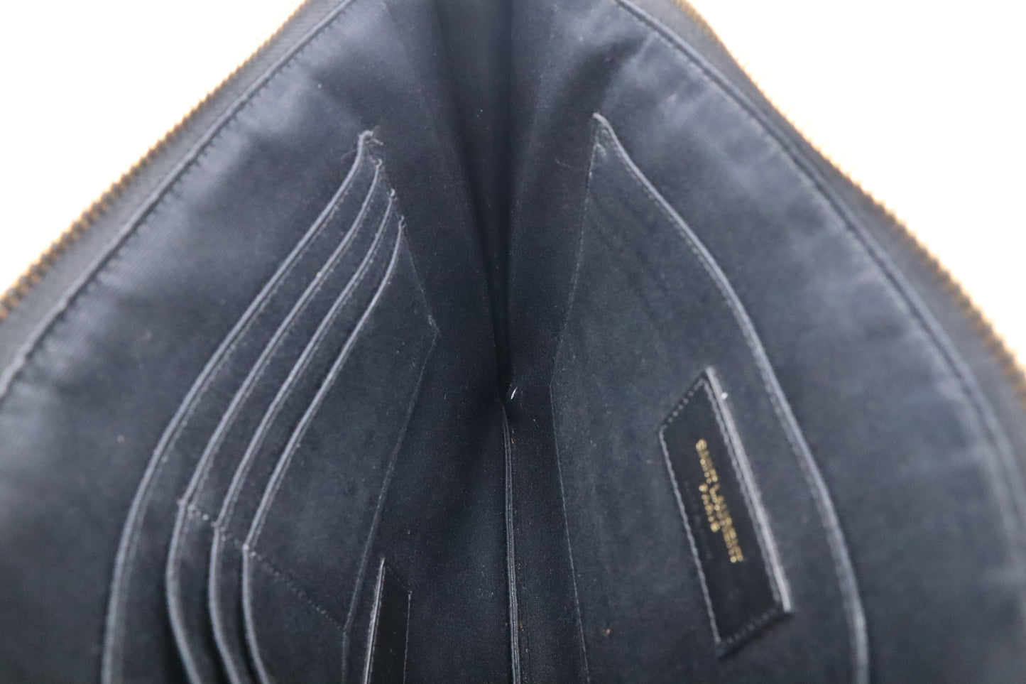 YSL Saint Laurent Clutch in Black Leather