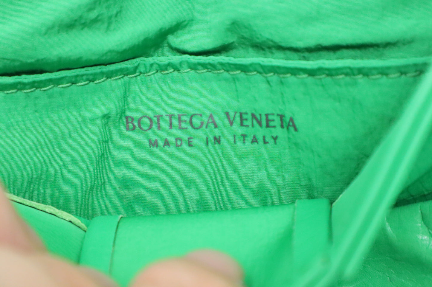 Bottega Veneta Mini Cassette in Green Intrecciato Leather