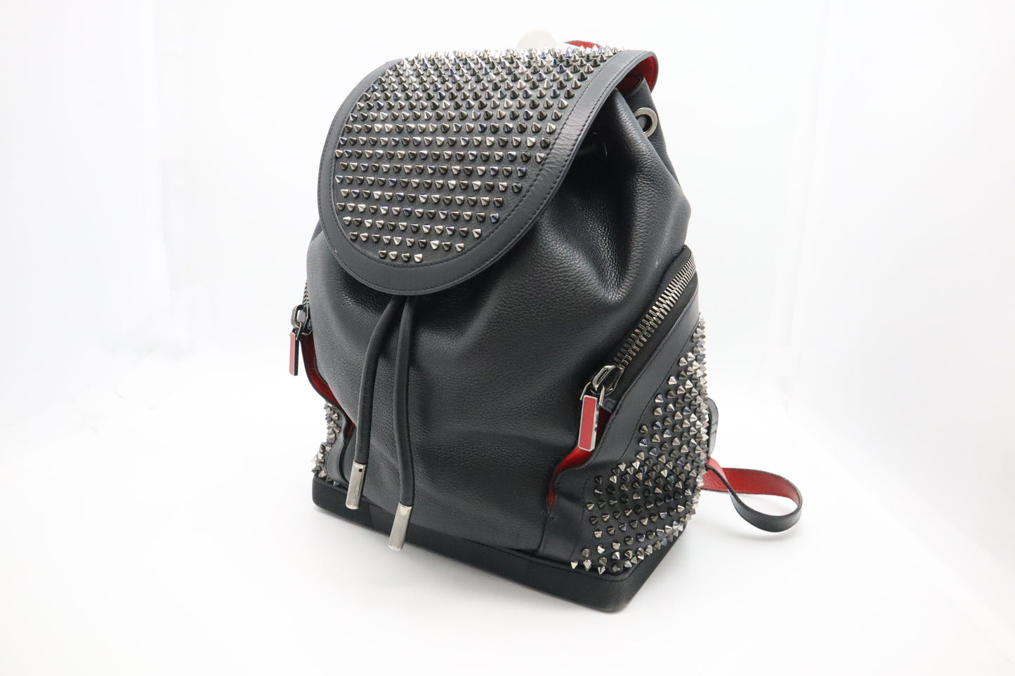 Louboutin Backpack in Black Studded Leather