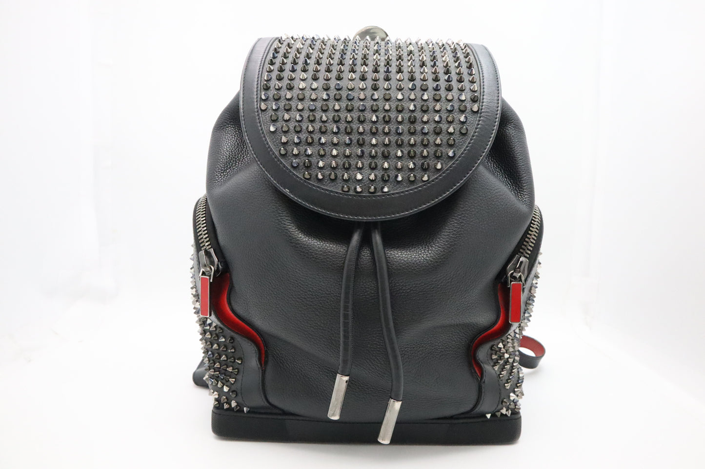 Louboutin Backpack in Black Studded Leather