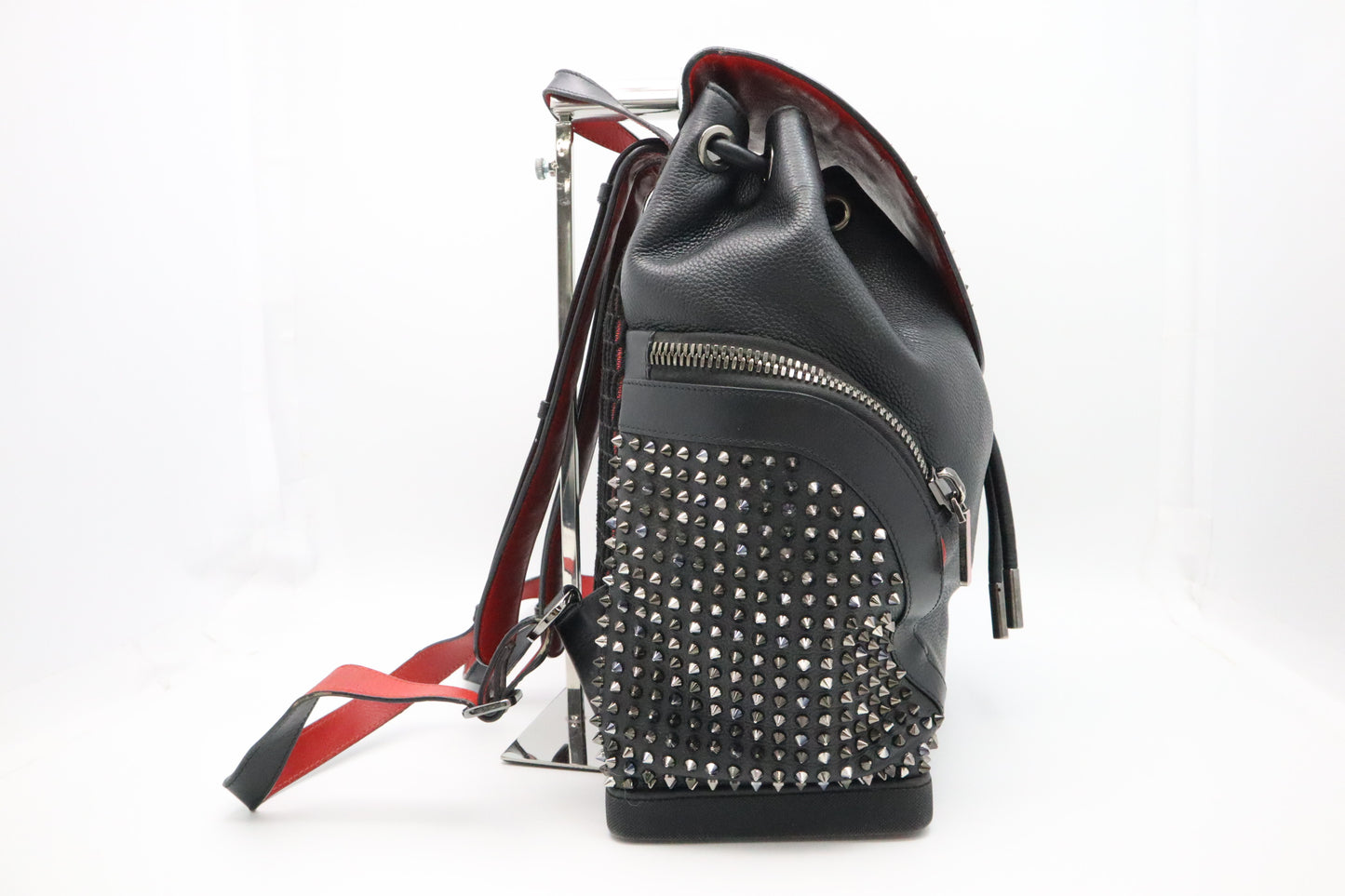 Louboutin Backpack in Black Studded Leather