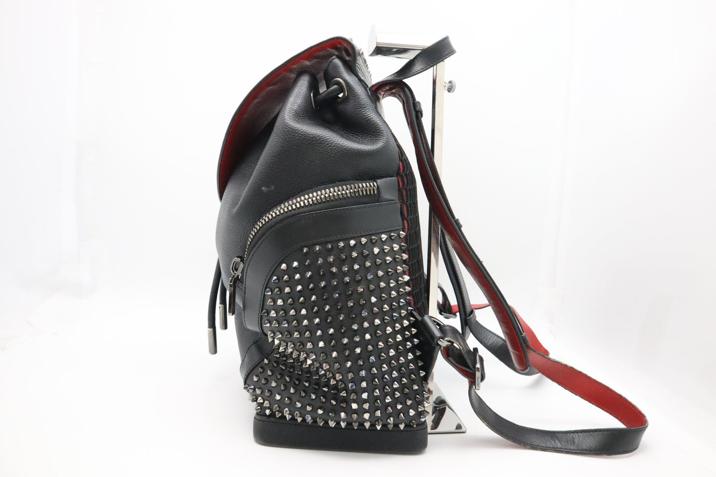 Louboutin Backpack in Black Studded Leather