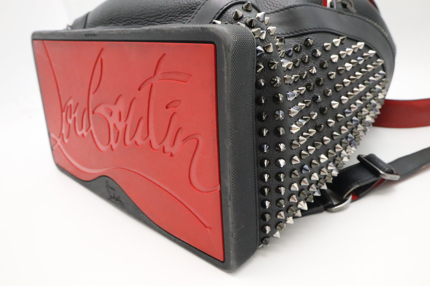 Louboutin Backpack in Black Studded Leather