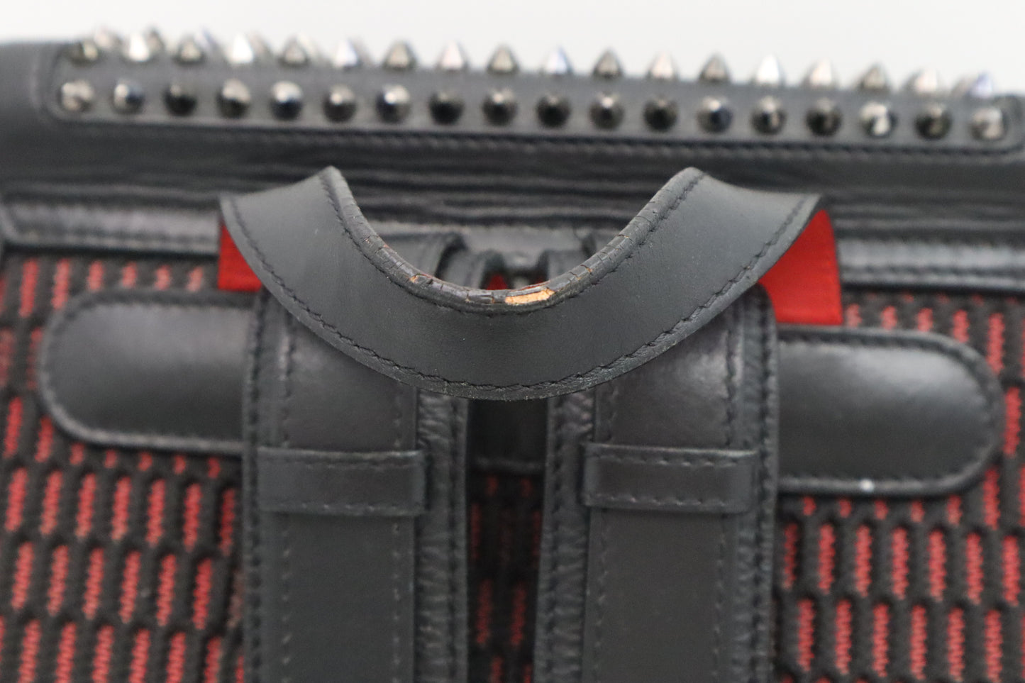 Louboutin Backpack in Black Studded Leather