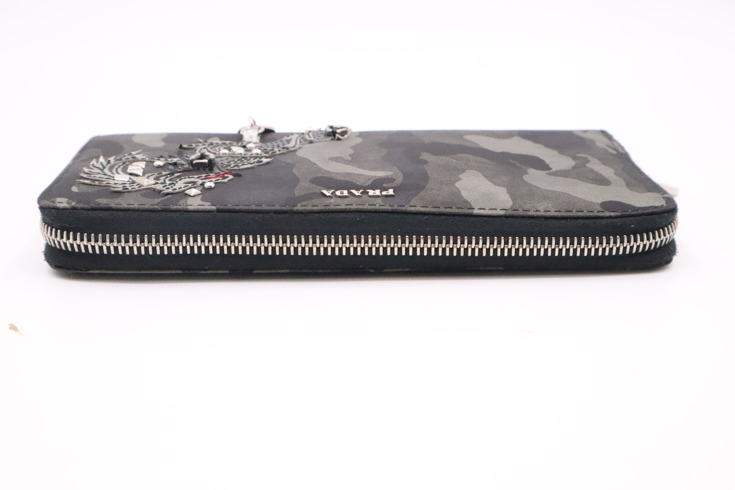 Prada Dragon Long Zippy Wallet in Dark Camouflage Nylon