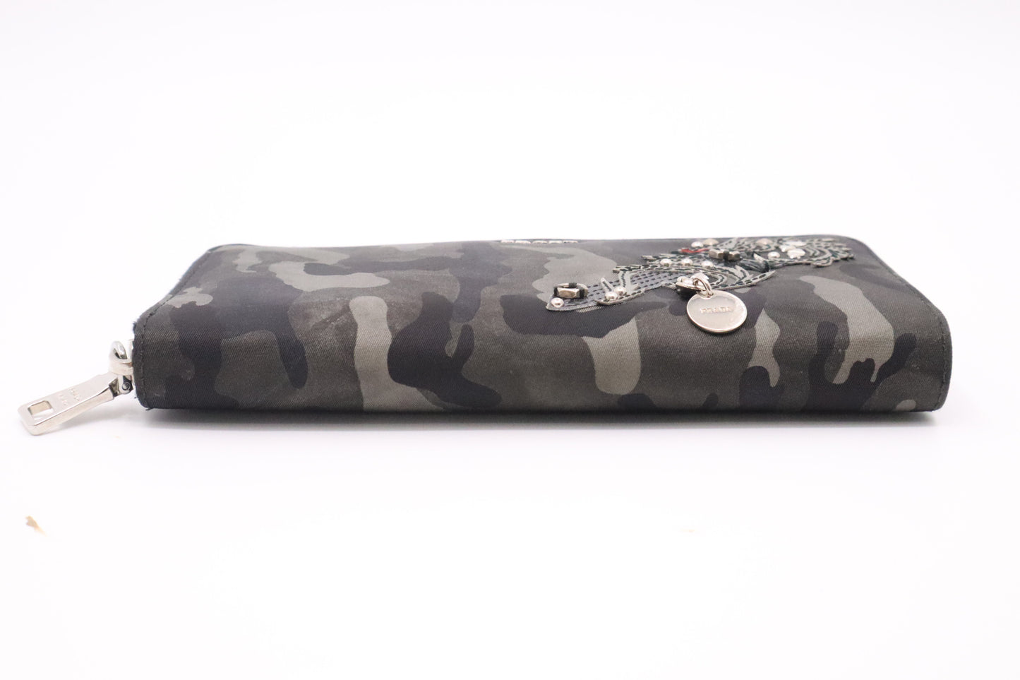 Prada Dragon Long Zippy Wallet in Dark Camouflage Nylon