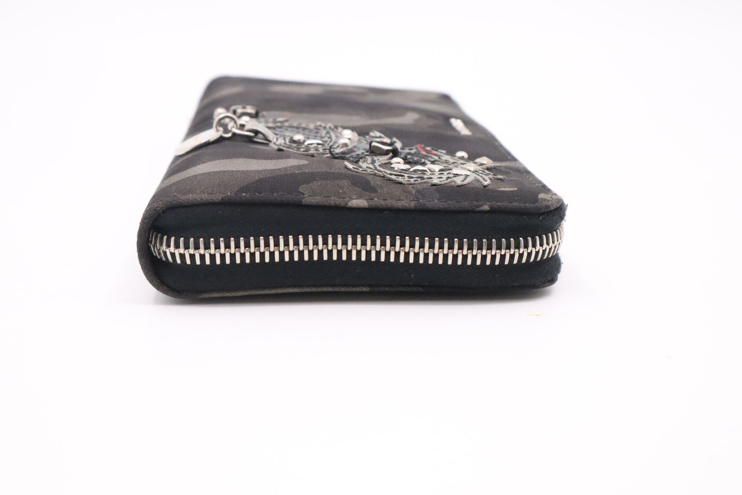 Prada Dragon Long Zippy Wallet in Dark Camouflage Nylon